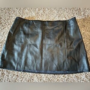 Old Navy Black Faux Leather Mini Skirt